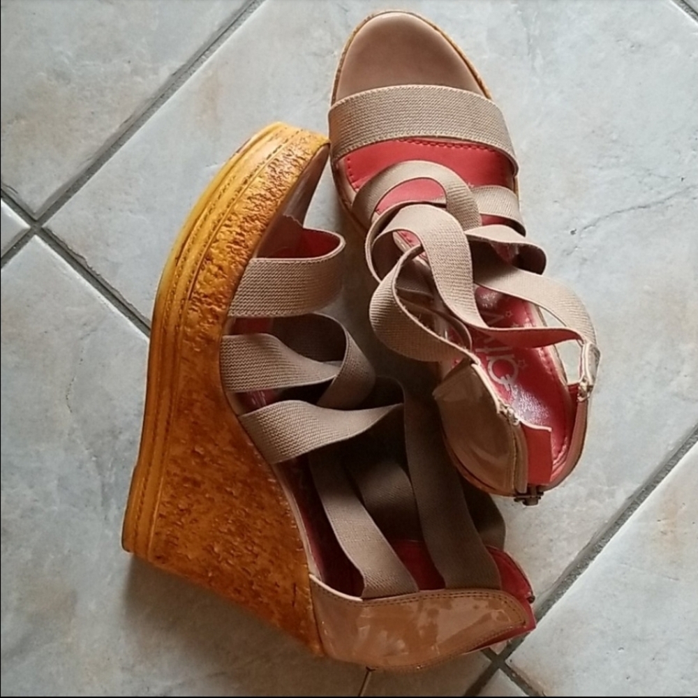 Wedge Sandals -Beige